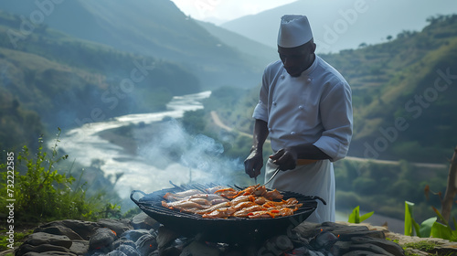 barbecue in the forest