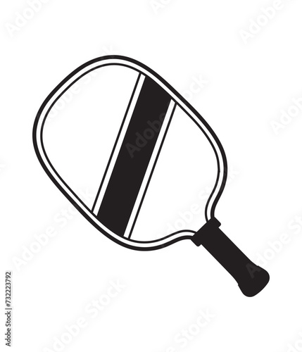 Pickleball Paddles Black Vector. You can use it as club logo, banner design etc.