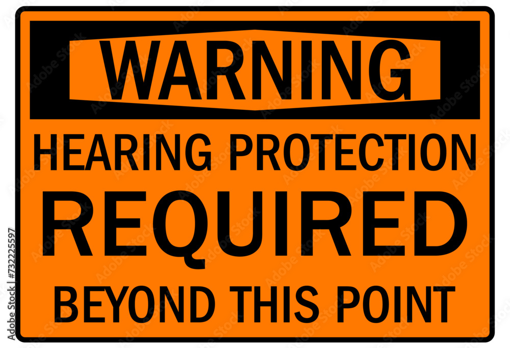 Hearing protection sign