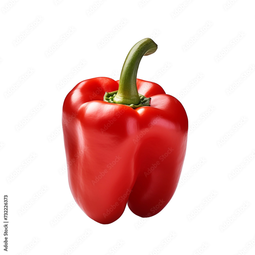 Macro shot of a paprika pepper isolated on transparent background Macro shot of a paprika pepper isolated on transparent background