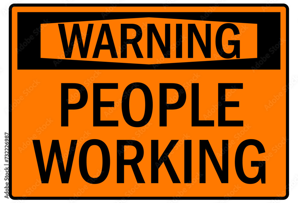Fototapeta premium Men working above sign