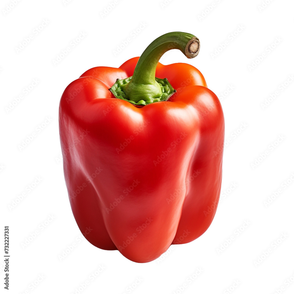 Macro shot of a paprika pepper isolated on transparent background Macro shot of a paprika pepper isolated on transparent background