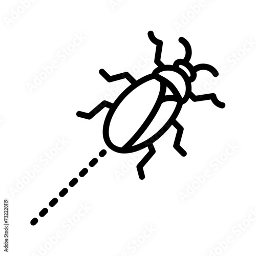 Vector black line icon for Roaches