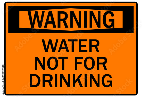 Wallpaper Mural Non potable water sign water not for drinking Torontodigital.ca