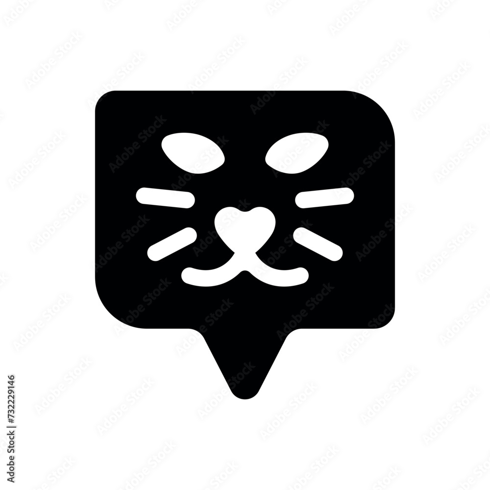 cat location icon vector illustration cat location icon vector illustration