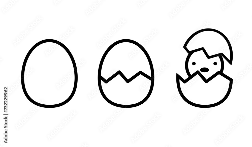 Obraz premium ひよこ,雛,卵