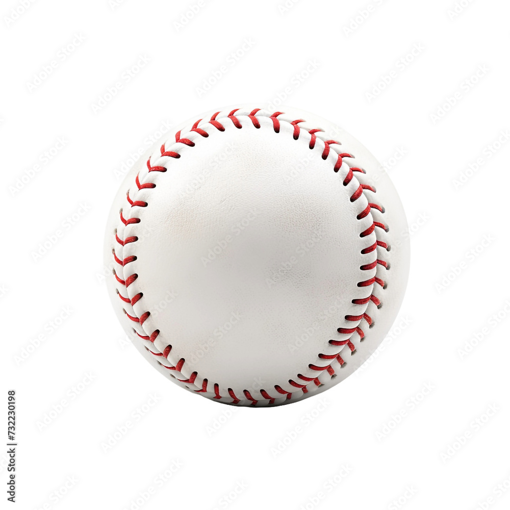 Macro view of baseball isolated on transparent background Macro view of baseball isolated on transparent background