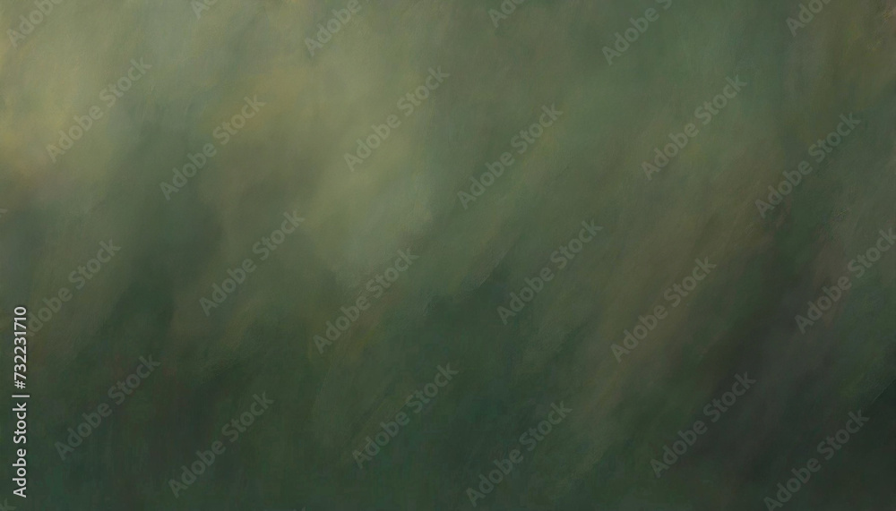 Dark green and brown blurred abstract oil painting background