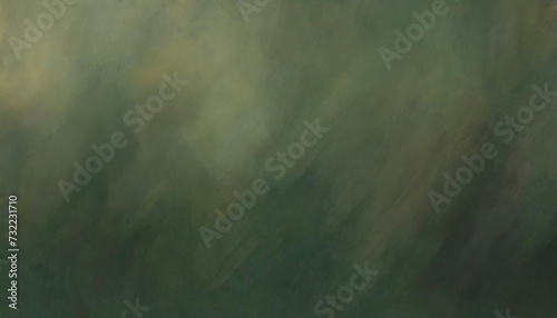 Dark green and brown blurred abstract oil painting background