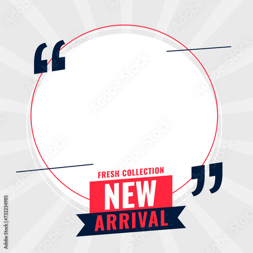 creative new arrival marketing background with text space vecor
