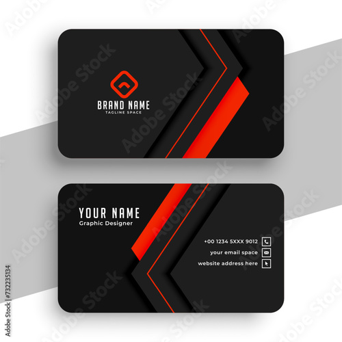 professional dark black corporate office card template for promotion