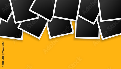 modern empty photo border frame template design