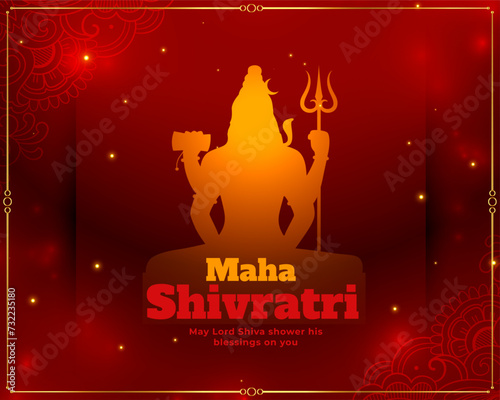 happy maha shivratri celebration background design