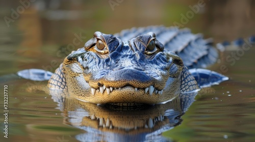 Large alligator in the water