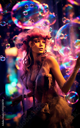 Dream in Bubbles: Fantasy Art - Teenage Portrait