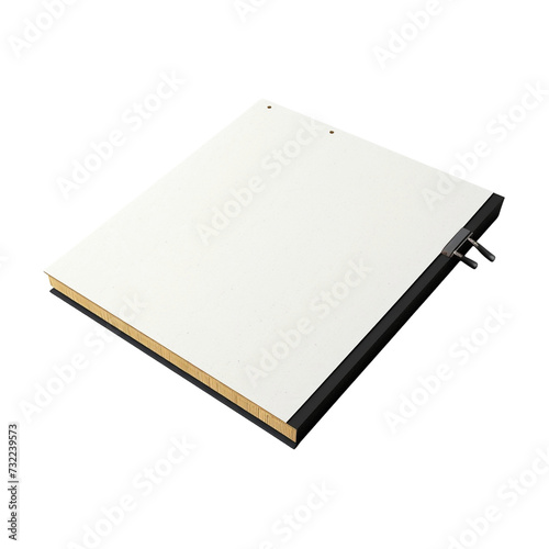 Magnetic memo pad isolated on transparent background