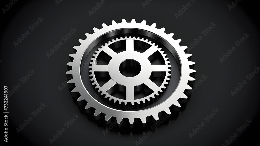 factory industrial cog isolated on the Black ground factory industrial cog isolated on the Black ground