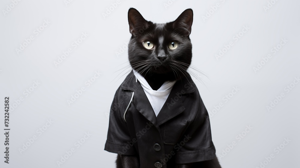 cat, Bombay cat in doctor gown