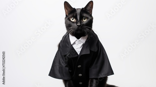 cat  Bombay cat in doctor gown