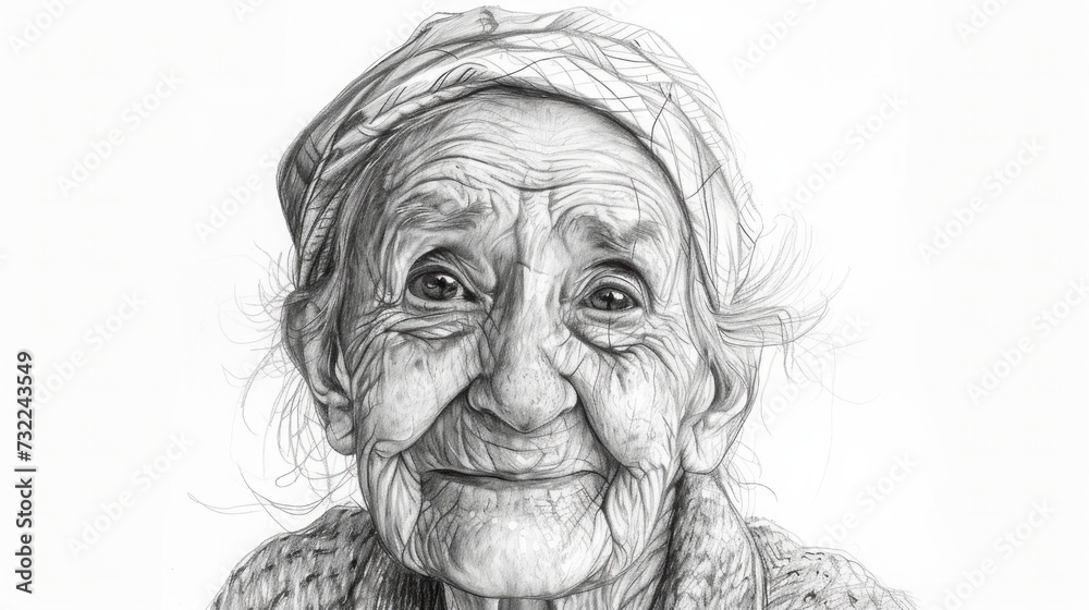 Portrait of an elderly person with a wise and weathered face, captured in a black-and-white image, showcasing the artistry of aging and the depth of life experience Portrait of an elderly person with a wise and weathered face, captured in a black-and-white image, showcasing the artistry of aging and the depth of life experience