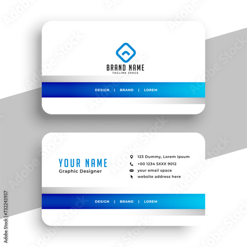 white and blue company branding card template for business branding
