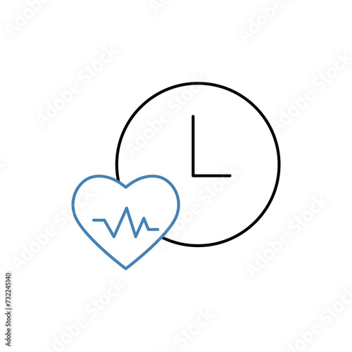 lifespan concept line icon. Simple element illustration. lifespan concept outline symbol design.