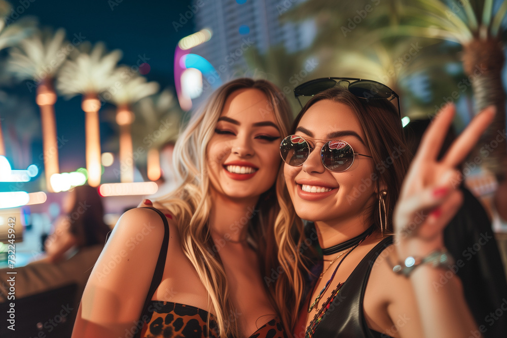 Young Women on Spring Break in Las Vegas Young Women on Spring Break in Las Vegas