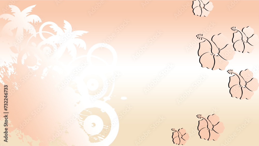 tropic hawaiian hologram background postal card in vector format 