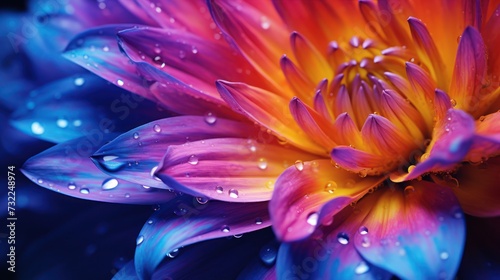 Macro close-up photography of a vibrant colored flower