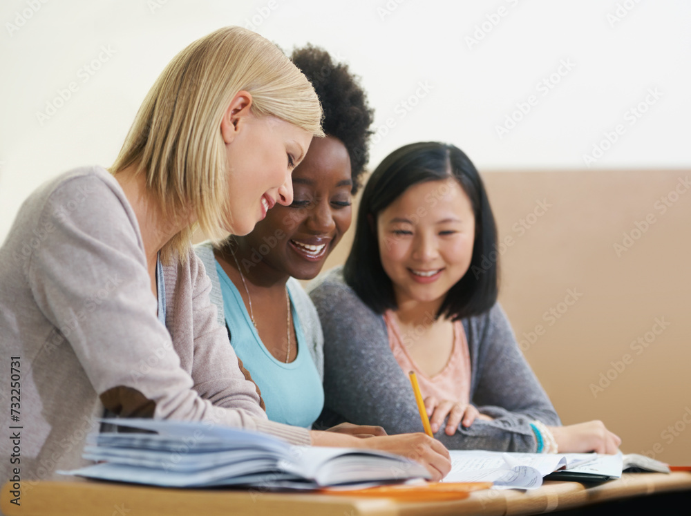 Students, university and study group for research in classroom, information and notes. People, books and support in education for learning, problem solving and ideas for solution and diversity Students, university and study group for research in classroom, information and notes. People, books and support in education for learning, problem solving and ideas for solution and diversity