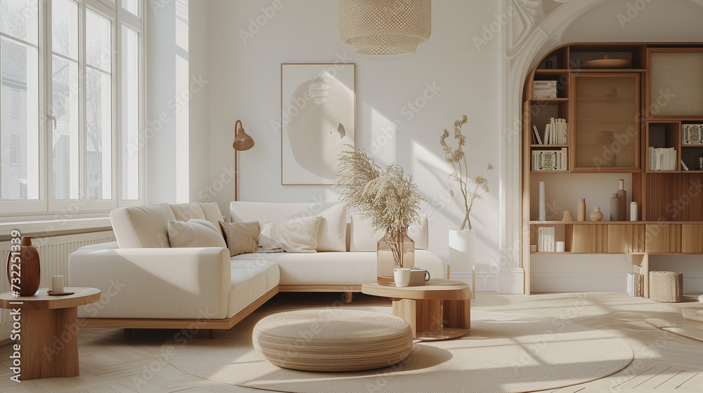 Photo inspiration: Gallery Detail: Cozy Scandinavian Living Room Interior Minimalist Design With Natural