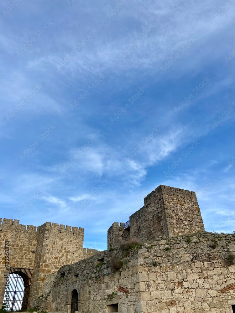 Castle ruins. Castle of Trujillo, Extremadura, Spain