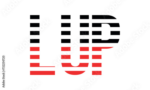 LUP three initial letter iconic line negative space minimal logo design vector template. monogram, abstract, wordmark, business, typography, minimalist, brand, company, flat, modern, unique, simple