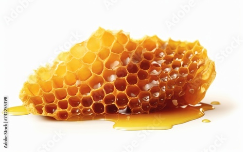 with honey isolated on white background closeup