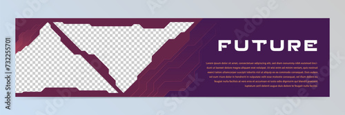 Modern abstract technology LinkedIn banner template