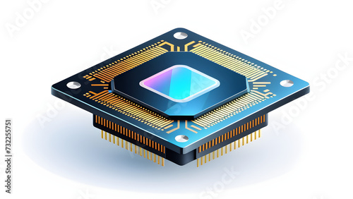 microchip icon and clipart isolated on a white background