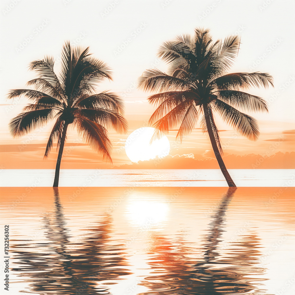 Enchanting beauty of a tropical island sunset