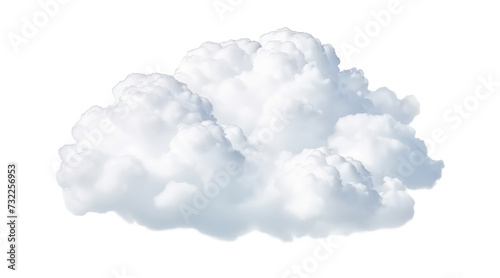 isolated white natural cloud element on transparent background photo