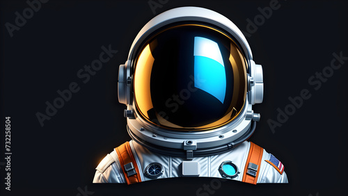 Wallpaper Mural science astronaut helmet icon and clipart isolated on a black background Torontodigital.ca