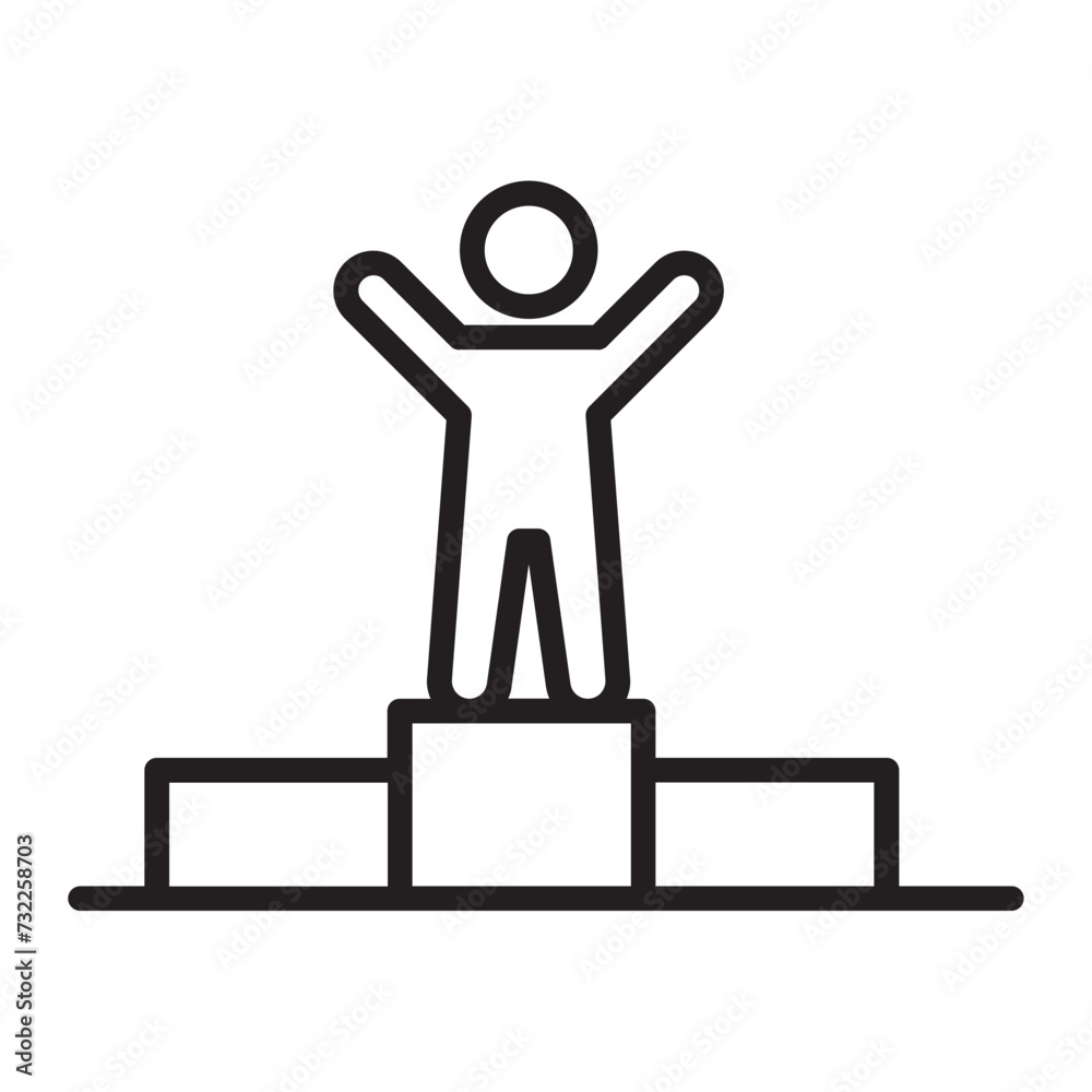 Success line icon.