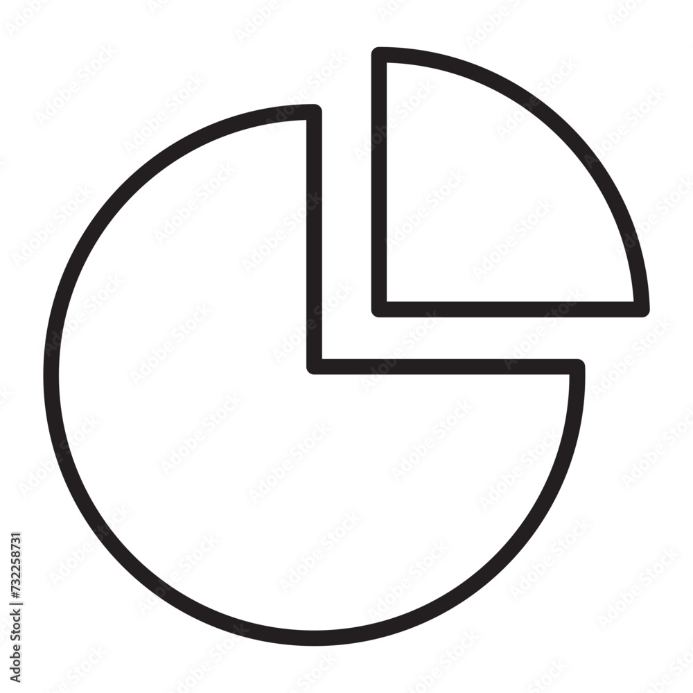 Pie Chart line icon.