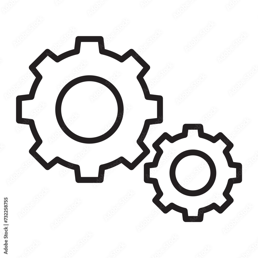 Gears line icon.