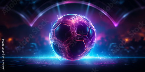 Futuristic Neon Soccer Ball Rendered  A Sci Fi Soccer Ball 