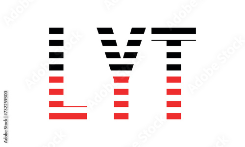 LYT three initial letter iconic line negative space minimal logo design vector template. monogram, abstract, wordmark, business, typography, minimalist, brand, company, flat, modern, unique, simple
