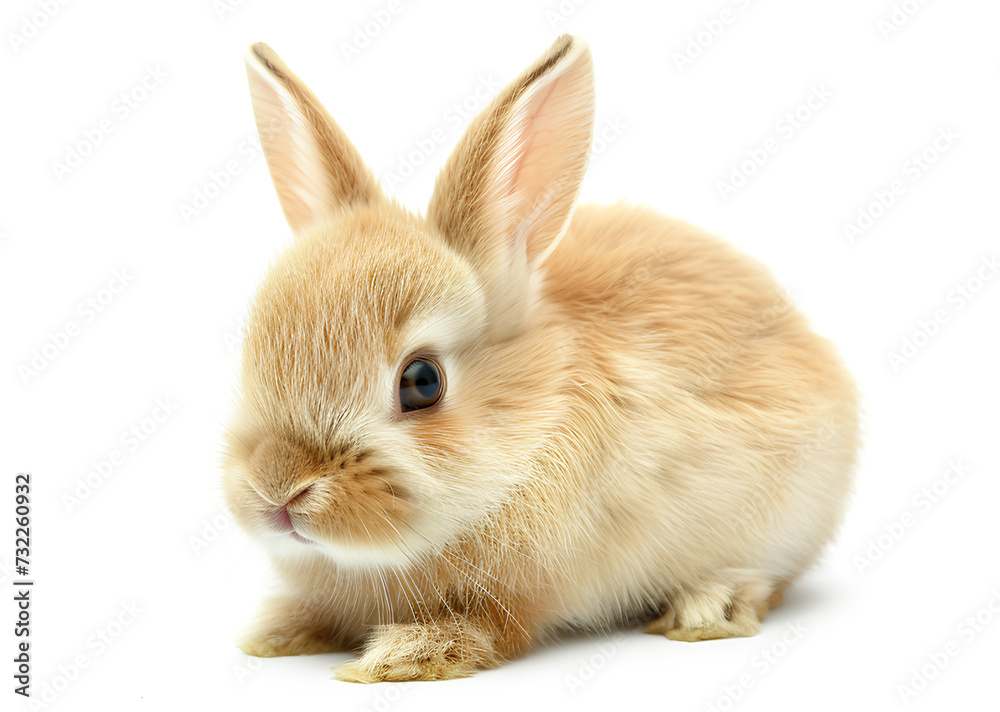 Cute bunny rabbit isolated on a Transparent or white background
