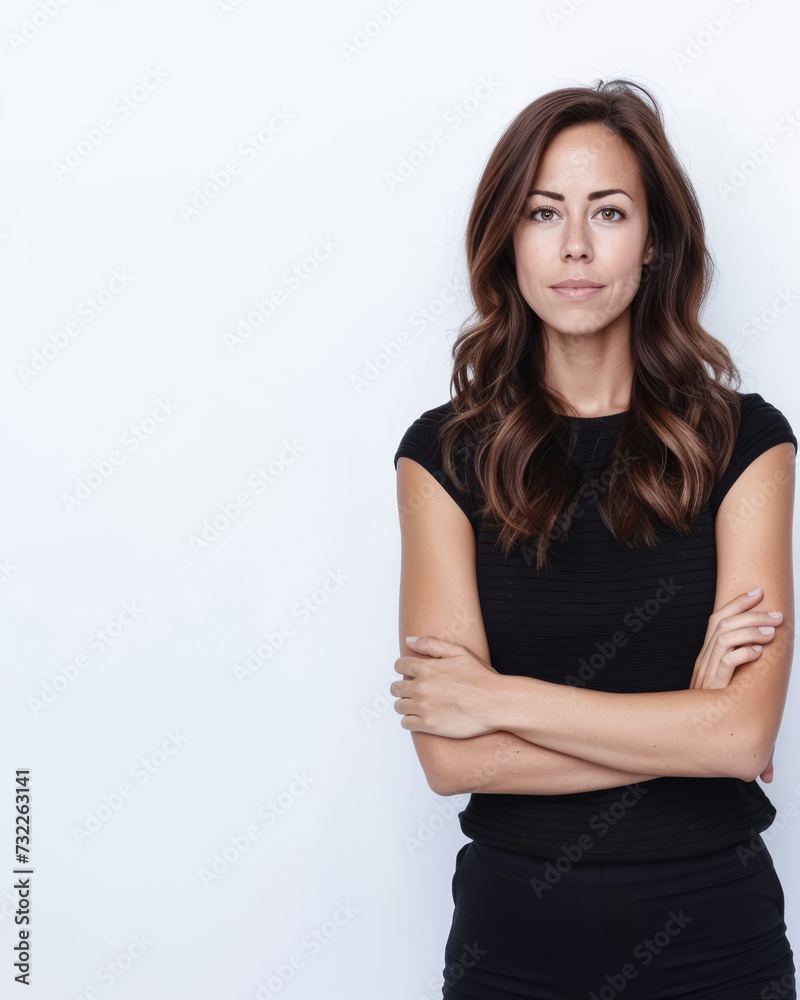 Portrait of a happy young woman isolated from a white background copy space for text. Portrait of a happy young woman isolated from a white background copy space for text.