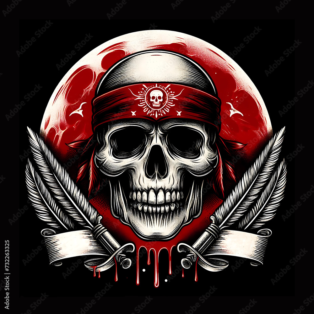 The Skull a symbol of death design logo black background The Skull a symbol of death design logo black background