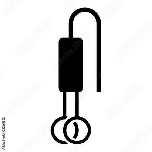 Electric immersion heater for water icon black color vector illustration image flat style
