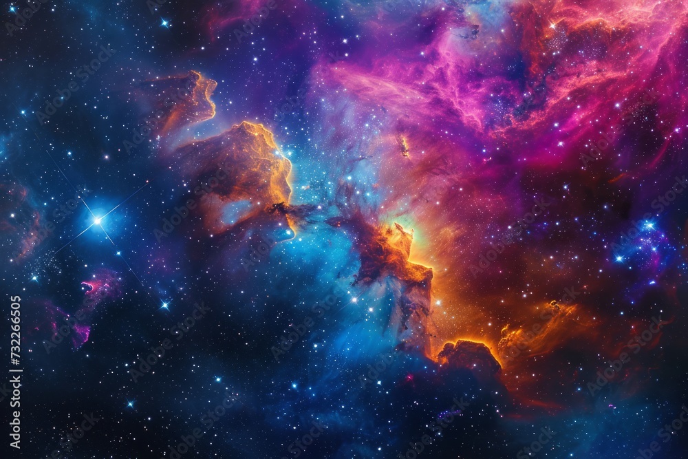 Fantastical deep space nebula