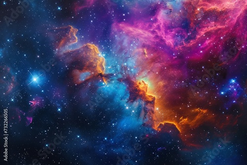 Fantastical deep space nebula